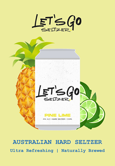 Let’s Go Seltzer 'Pine Lime' - 330mL Can